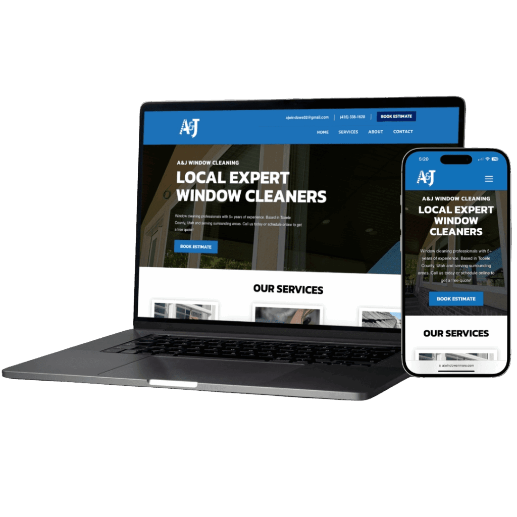 A&J Window Cleaning Web Design, Tooele County Grantsville Business Website